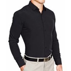 2 for 30 Marchatti Italy Black Dress Shirt Slim Fit  16.5  34/35* NWOT